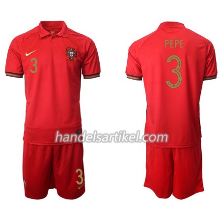 Portugal Pepe 3 Kinder Heim Trikotsatz Euro 2020 Kurzarm (+ Kurze Hosen)